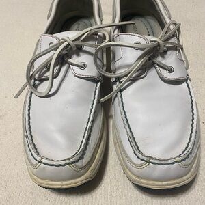 Rockport White Leather Men’s Boat Shoes